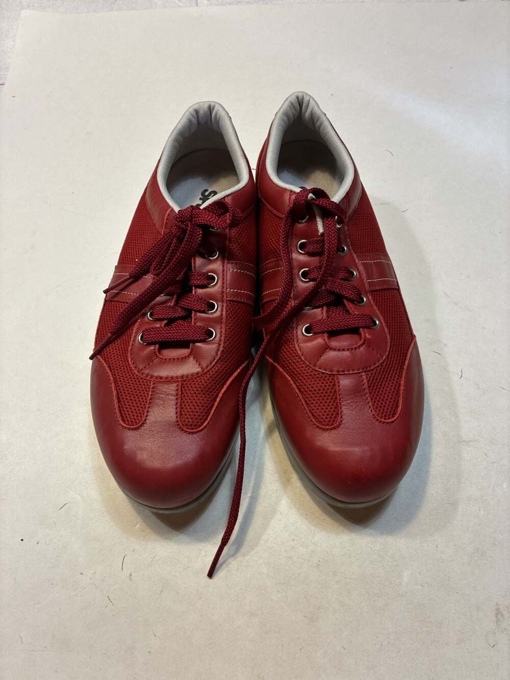 SAS FT Mesh Ruby Sneakers Red Leather Walking Shoes